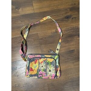Vera Bradley Purse Floral Cross Body Bag Bohemian Retro Casual Colorful Quilted